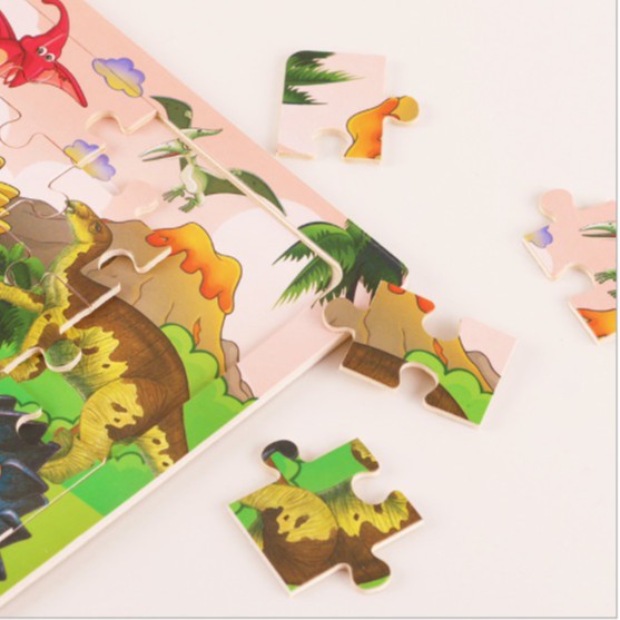 Ghép Tranh Gỗ Puzzle 100,200 Mảnh 45x30cm - Đồ chơi xếp hình cho bé có khung tranh lắp ghép