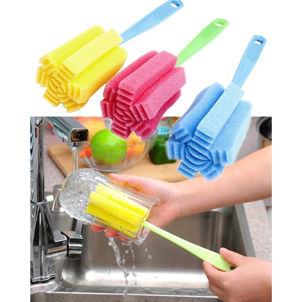 1 Bàn Chải Mút Vệ Sinh Ly Rượu, Cà Phê Kính