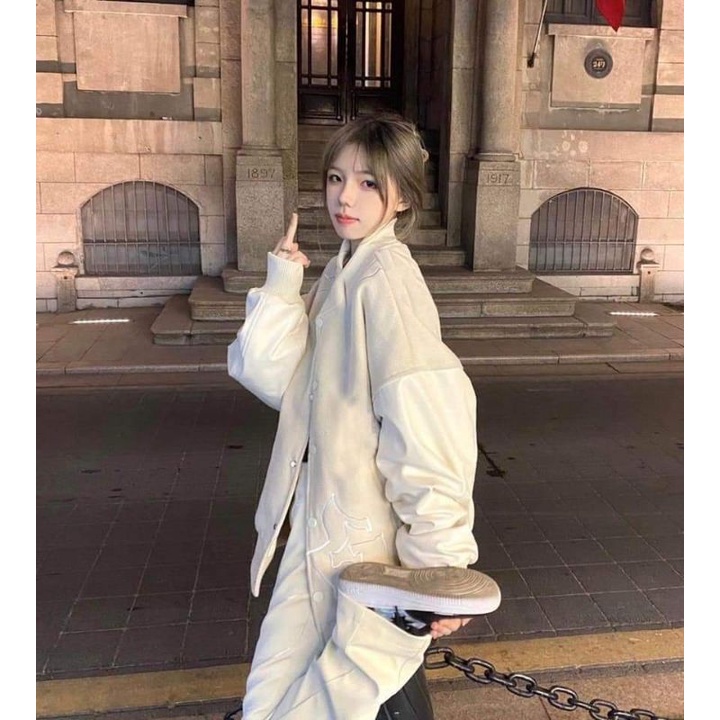 Áo bomber pha tay da