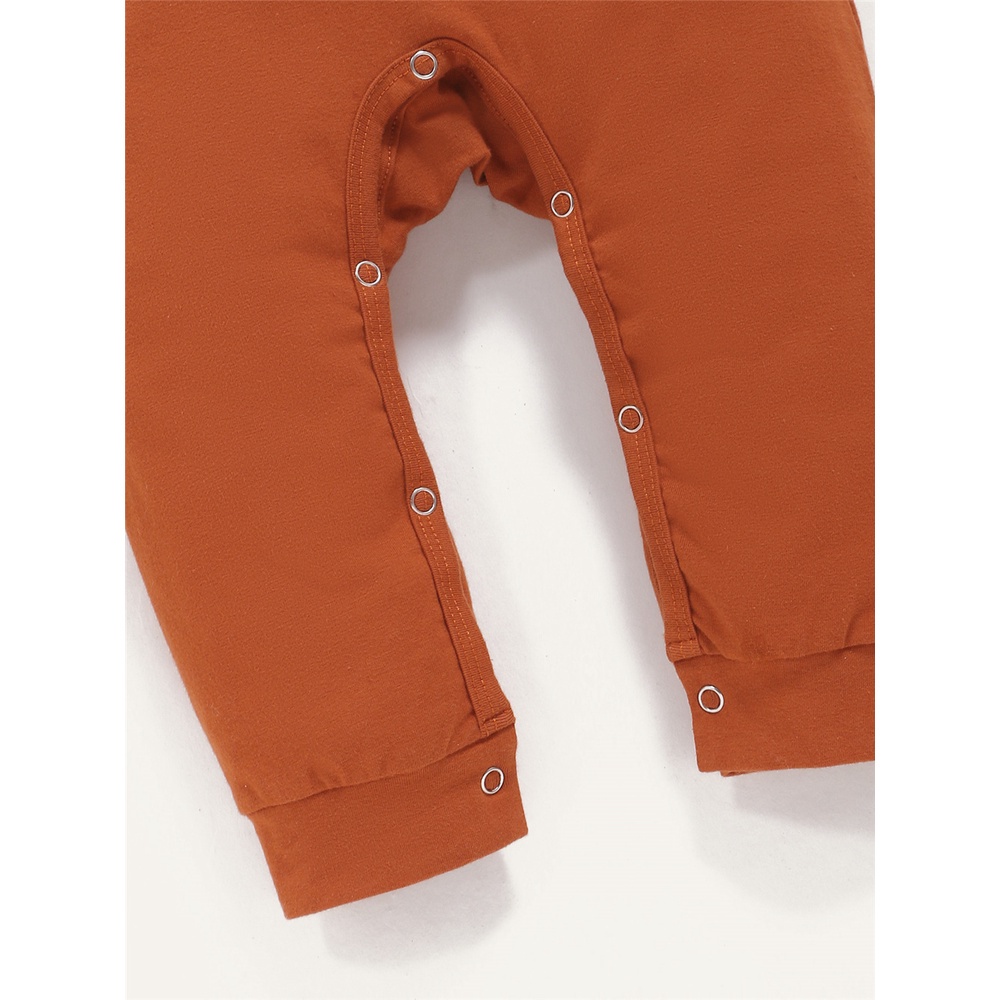 Bộ Áo Liền Quần Tay Dài In Hình Hươu Dễ Thương Cho Bé Trai Sơ Sinh