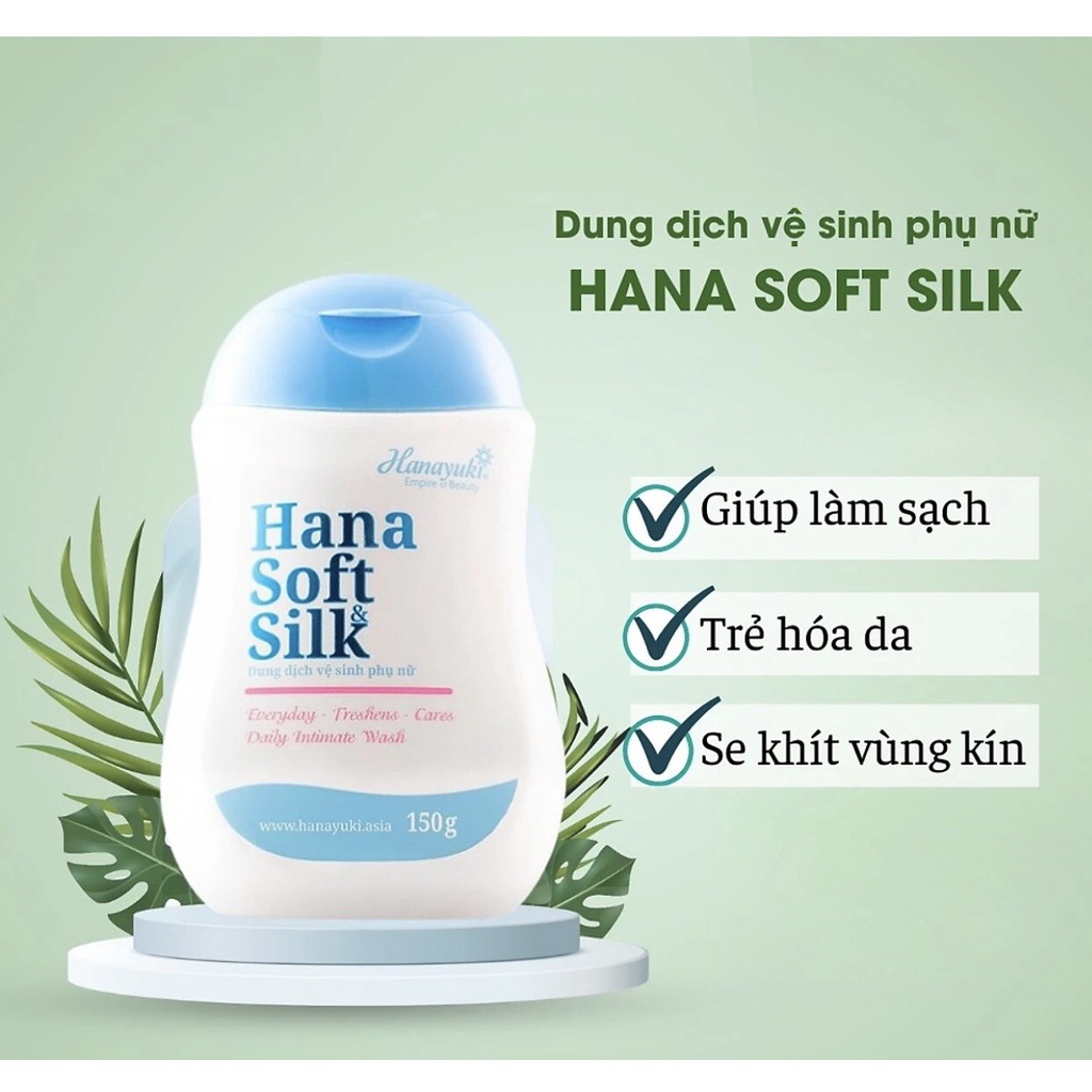 Dung dịch vệ sinh phụ nữ Hana Soft &amp; Silk