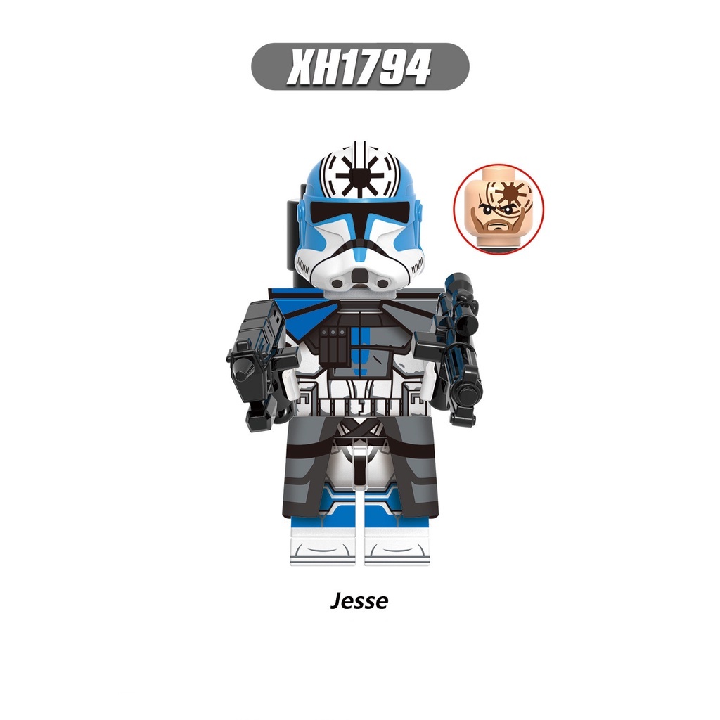 Jesse Gray Legionnaire Lắp Ráp Khối Minifigures chiến tranh giữa các vì sao kỹ thuật kiến trúc đồ chơi mô hình nhân vật