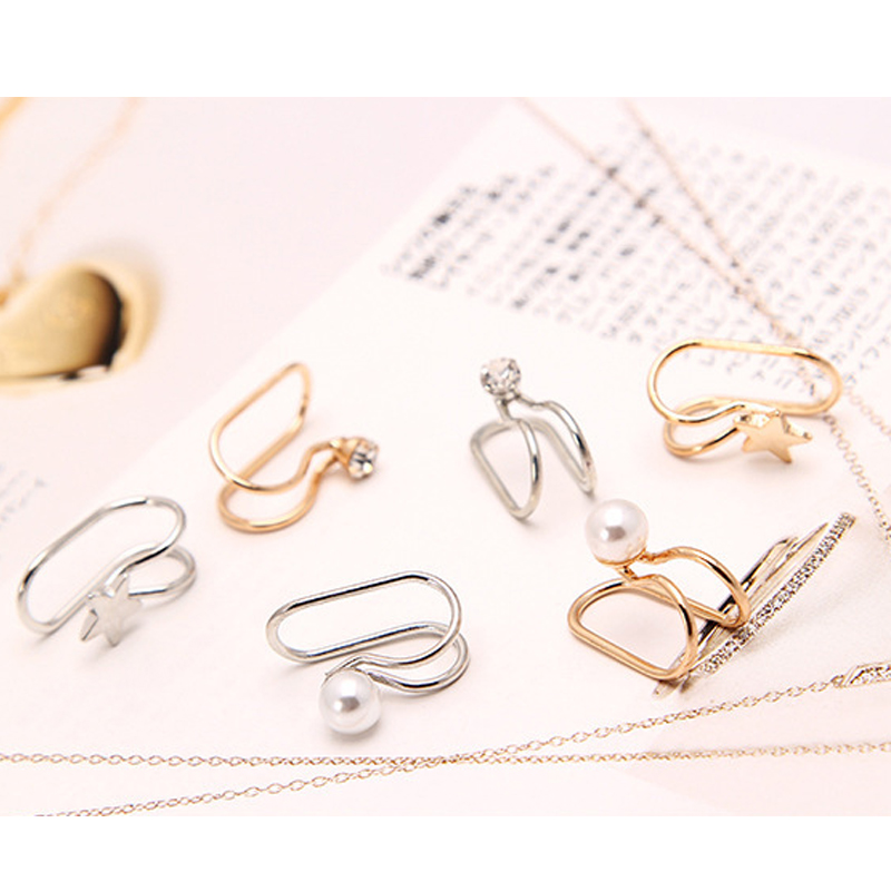 Đôi bông tai AY hình ngôi sao đính đá thời trang cho nữ