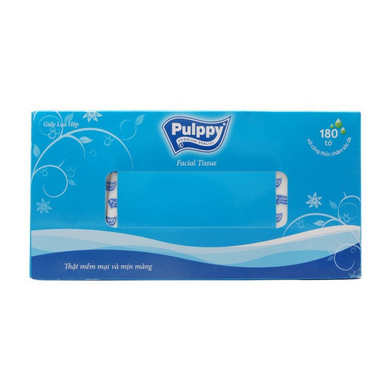 Khăn giấy hộp Pulppy classic 180 tờ hsd 2021