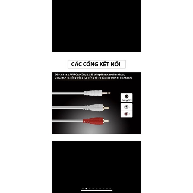 DÂY TÍN HIỆU ĐẦU 3LY(3.5mm) RA 2 ĐẦU BÔNG SEN(AV/RCA) JSJ 3321 DÀI 1m8-15m