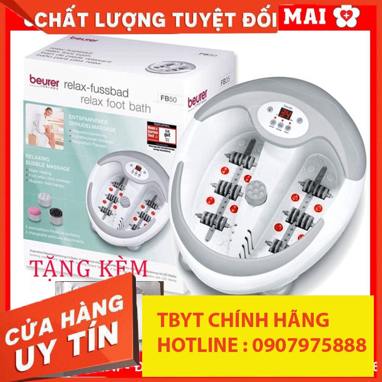 TBYT999 Bồn Ngâm Chân Massage Beurer FB50 - khiến cho nóng - Sục Sủi - Hồng Ngoại NEW