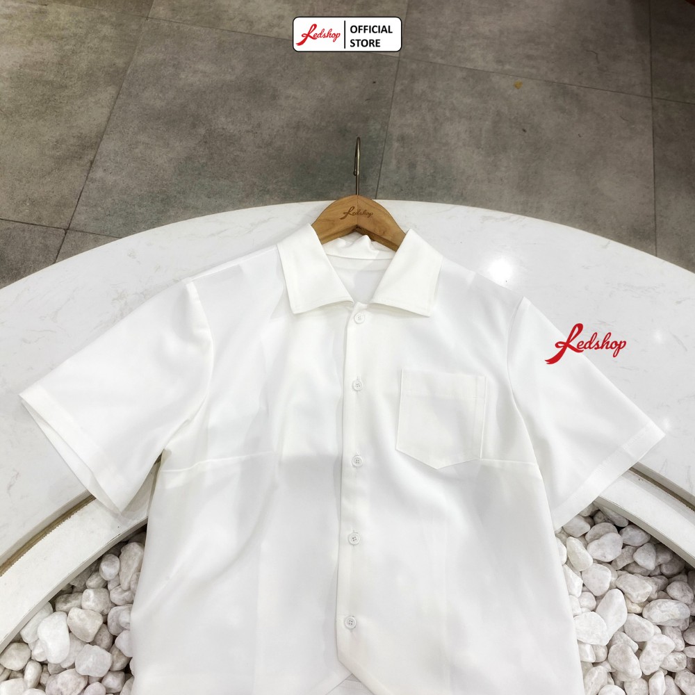 Áo Sơ Mi Nữ Seon Dáng Lửng Cổ Bẻ Ngắn Tay Nhiều Màu REDSHOP | BigBuy360 - bigbuy360.vn