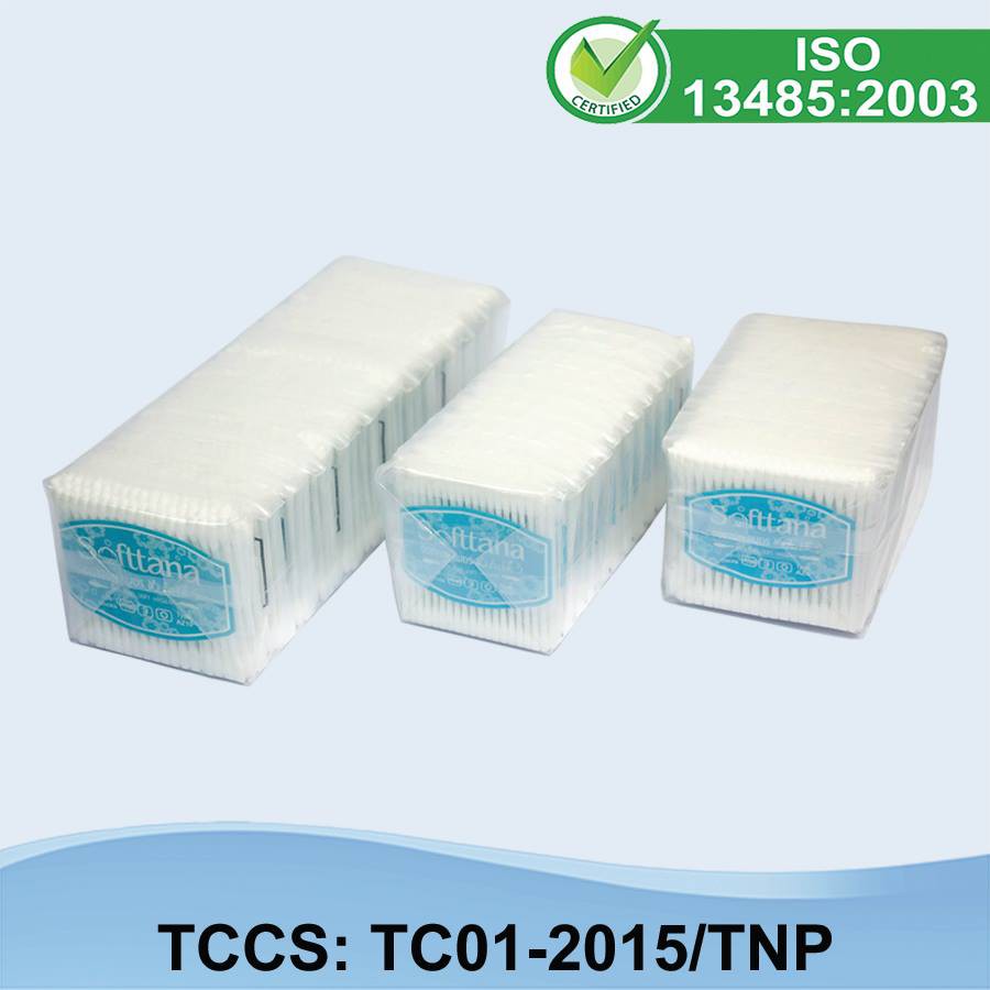 Bịch 12 Gói 100 Que Tăm Bông Soft Tana Lau Tai,Ngoáy Tai Cho Cả Nhà