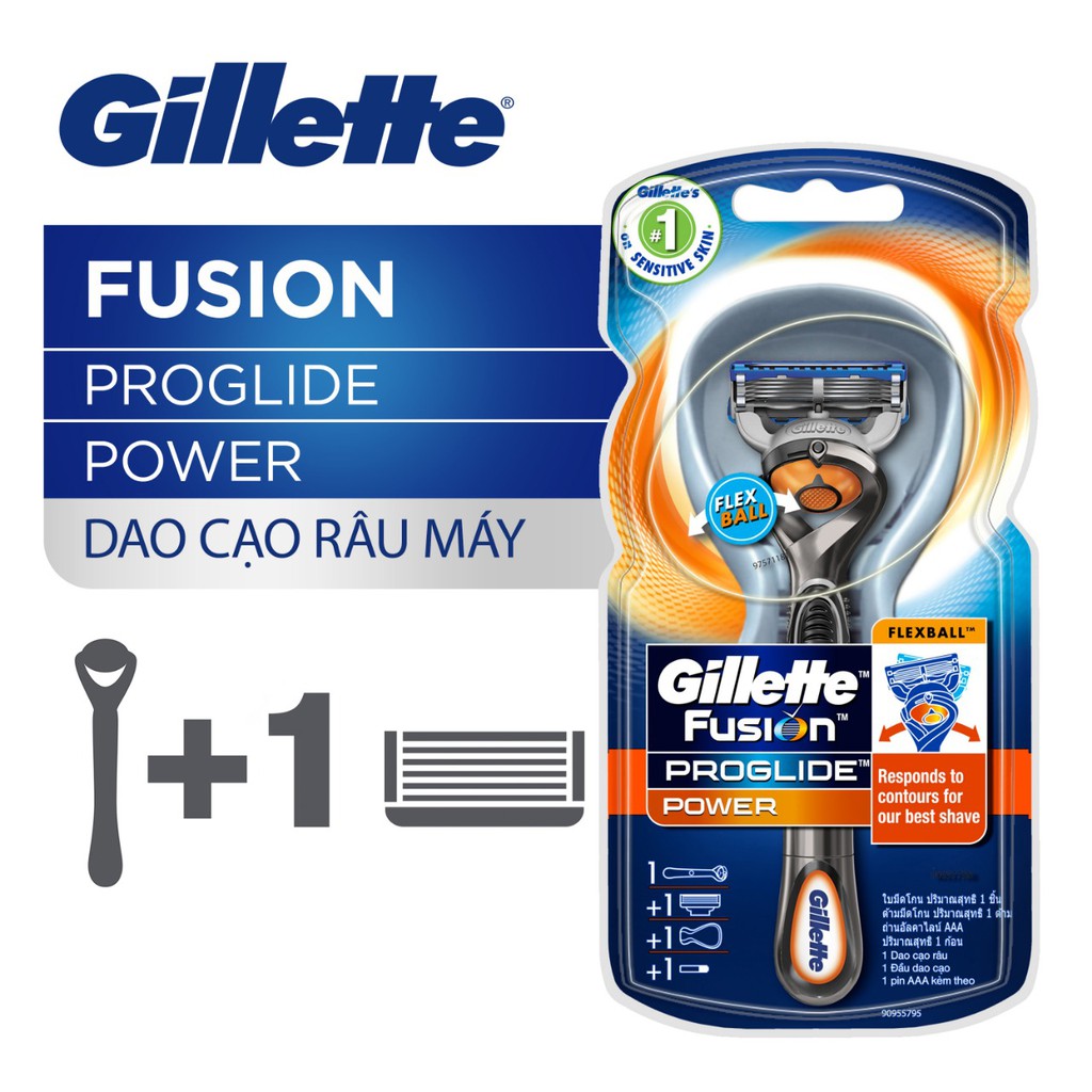 Dao cạo râu Gillette Fusion Proglide Power 1UP