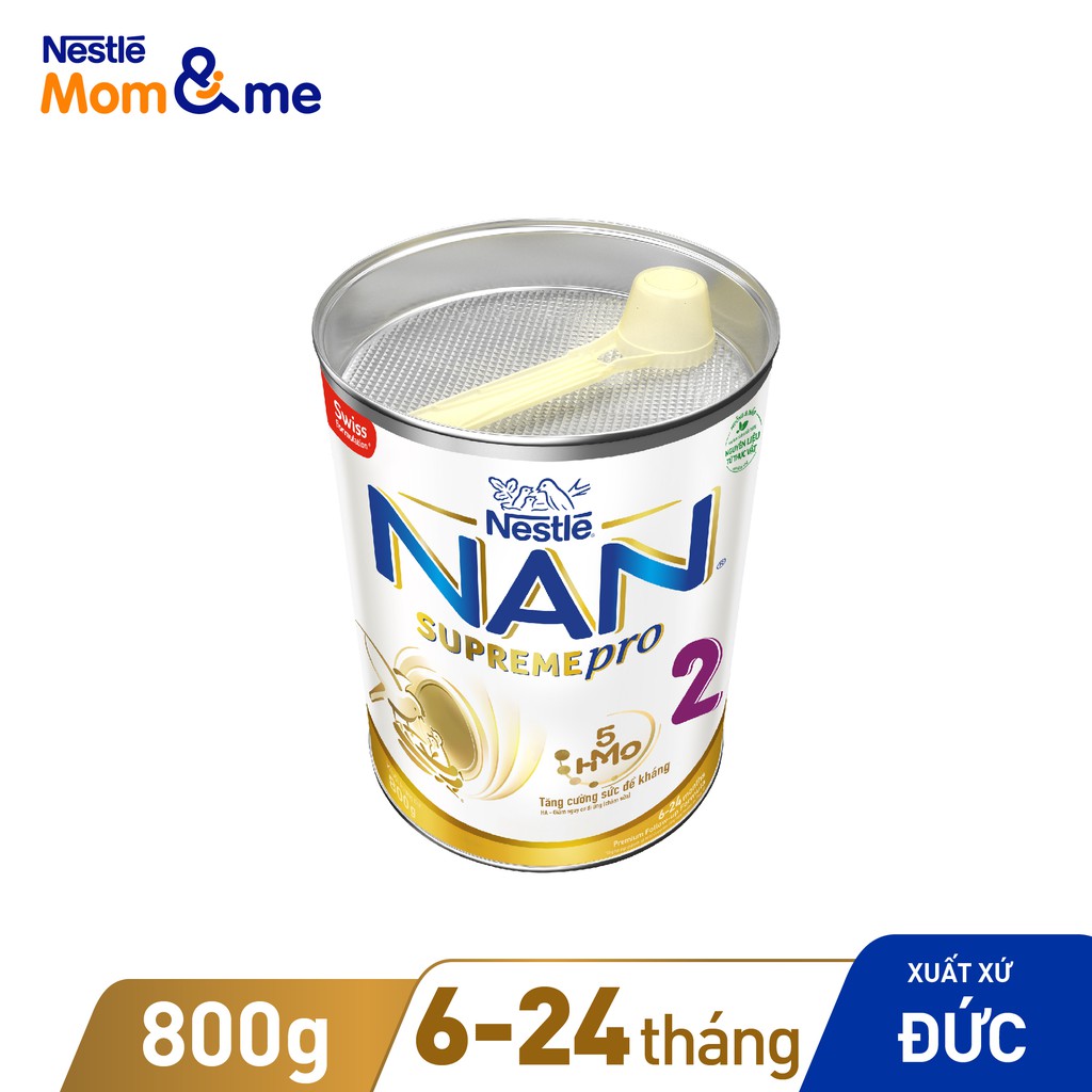 Sữa dinh dưỡng công thức Nestlé NAN SUPREMEPRO 2 5HMO lon 800g