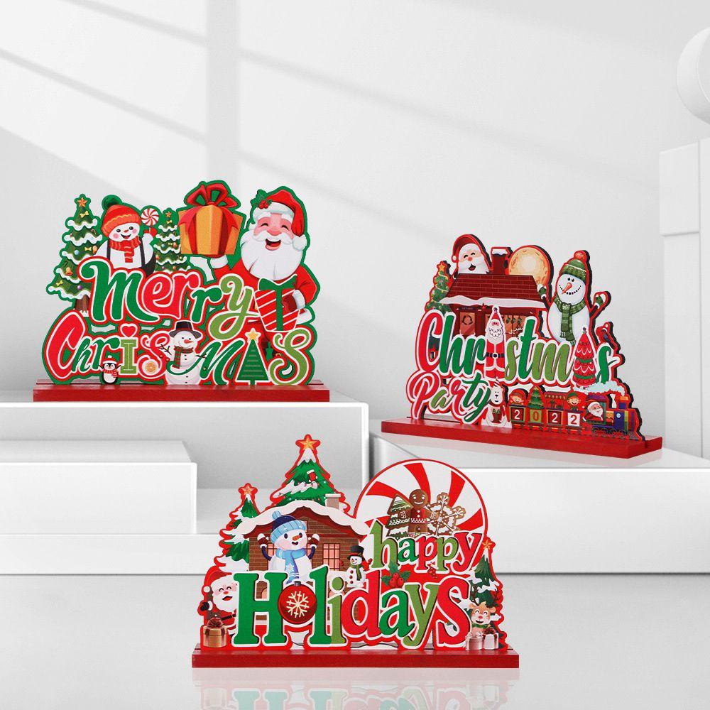Phụ Kiện Trang Trí Bàn Tiệc Hình Ông Già Noel / Người Tuyết Phong Cách Mới 2022