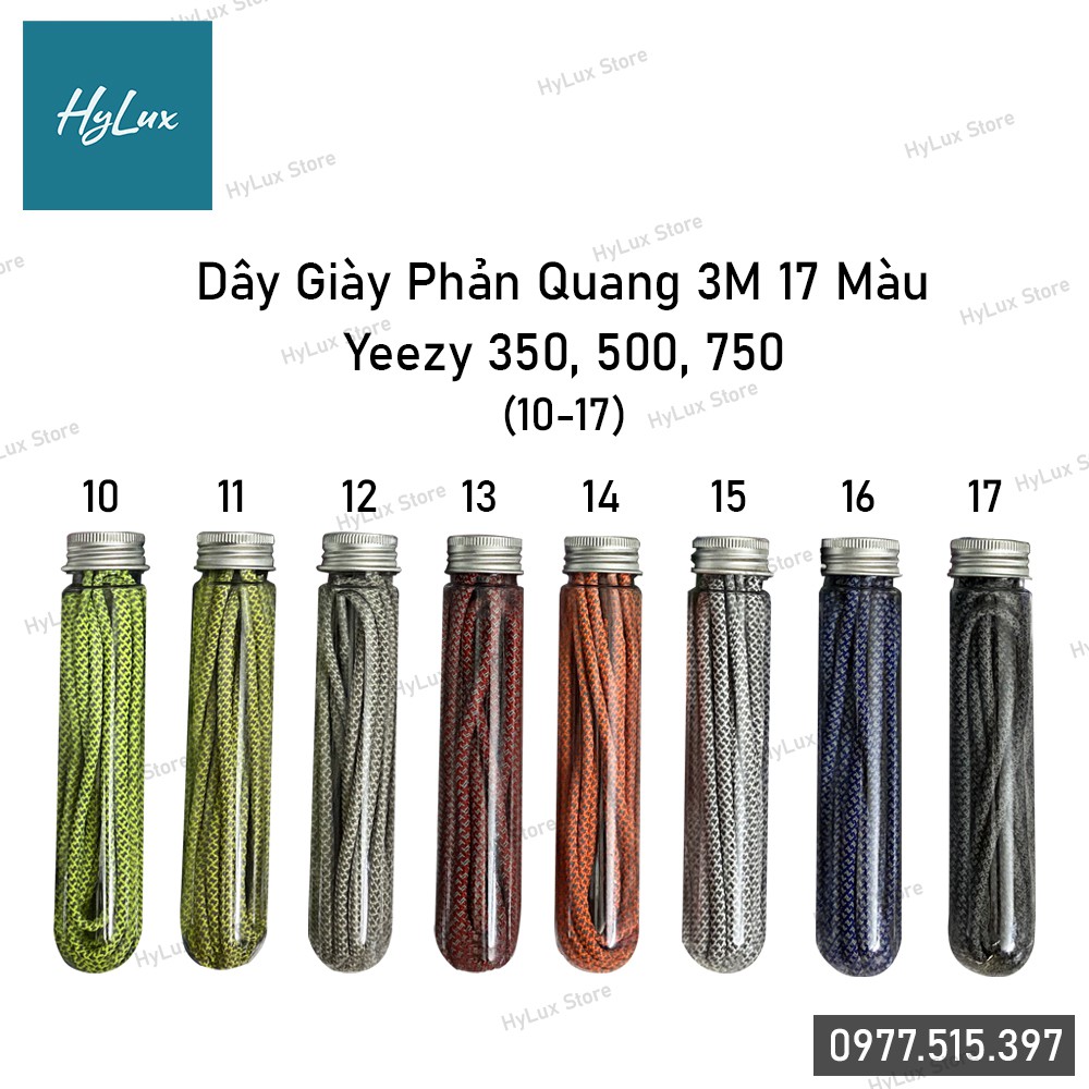 Dây giày Yeezy phản quang 3M 17 màu