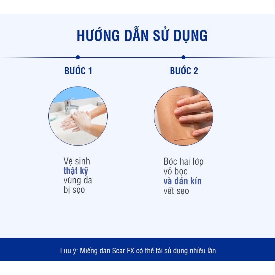 Miếng Dán Ngăn Ngừa Và Ép Sẹo Lồi / Phì Đại Scar FX 2.5x2.5 của Rejuvaskin