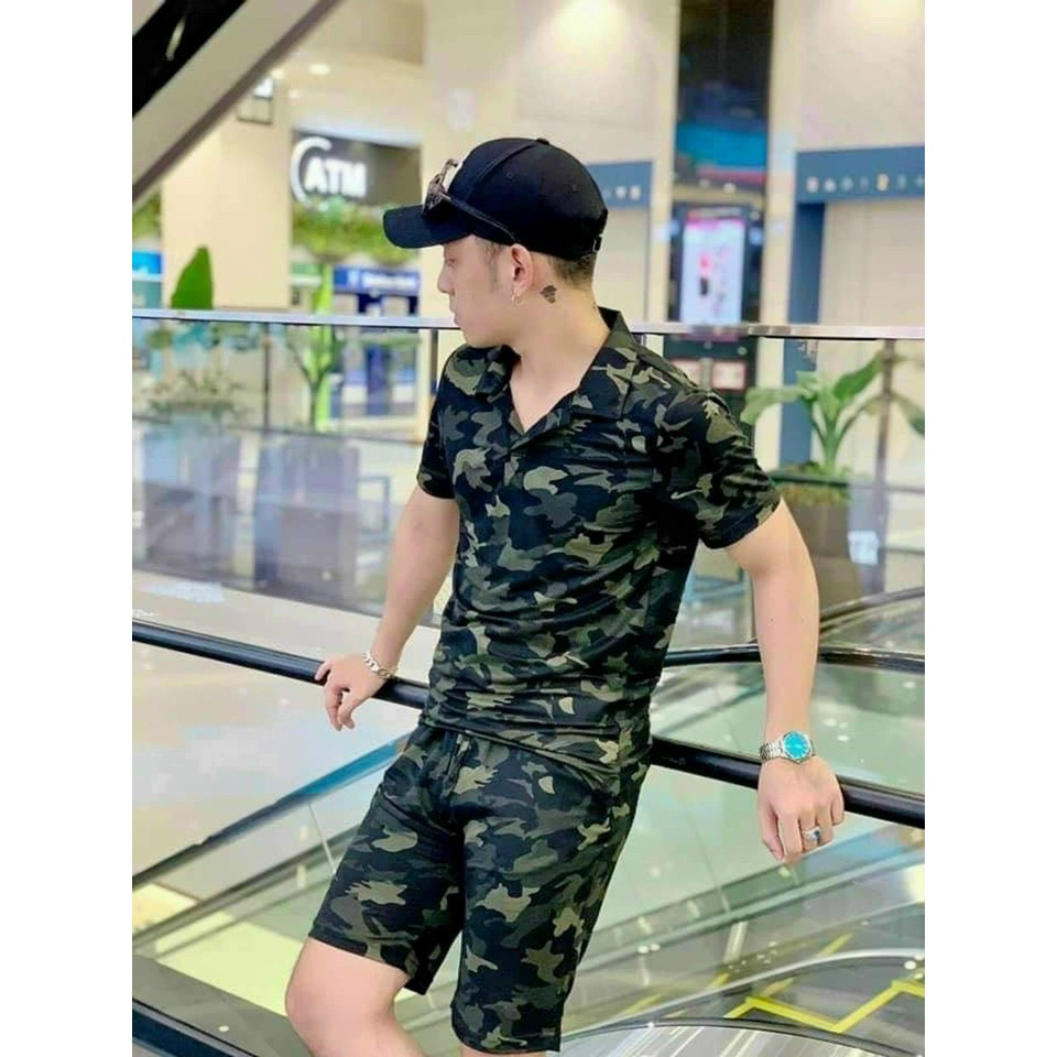 Đồ bộ lính camo thể thao nam cao cấp vải thun lạnh siêu co dãn hàng chuẩn shop Phuongnamshop20 gf5