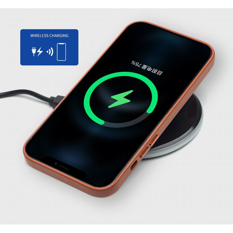 Bao Da Điện Thoại hỗ trợ sạc không dây 2021 Có Khóa Từ Tính Cho iPhone 13 Mini iPhone 13 Pro Max