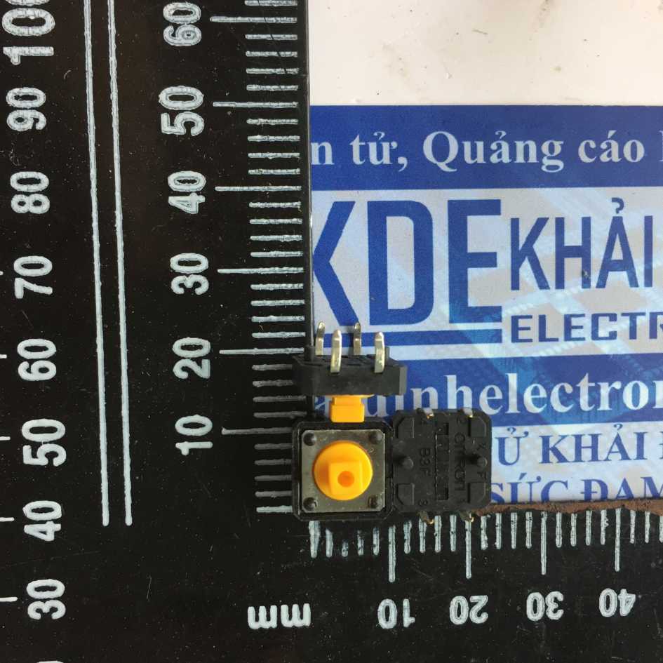 nút reset 12*12*6H 12MM, VÀNG (gói 20 cái) kde3100