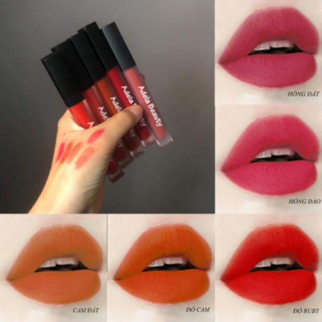 COMBO 2 màu Son kem lì Adela Lip Paint CHÍNH HÃNG