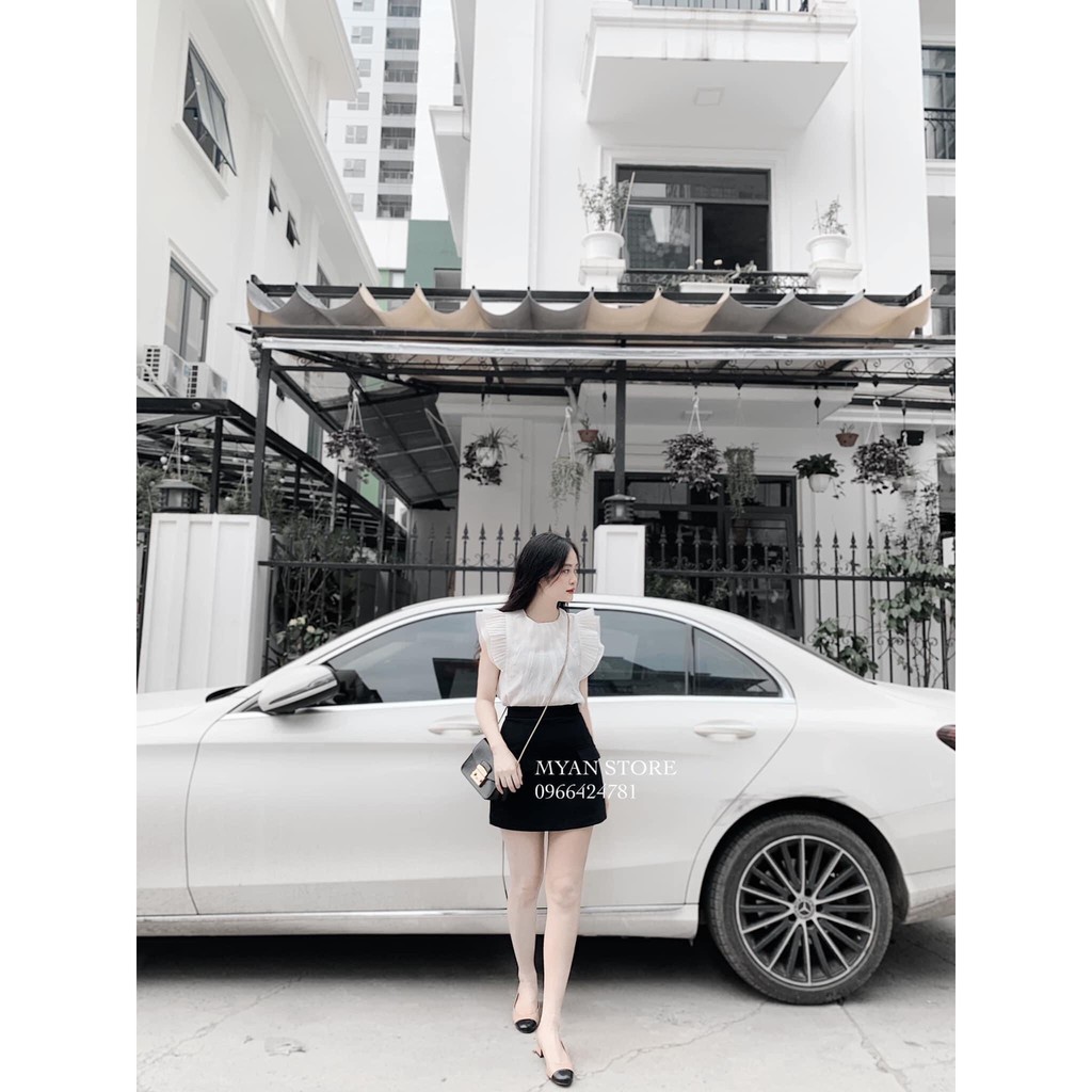 Áo sơ mi cánh tiên bèo tay