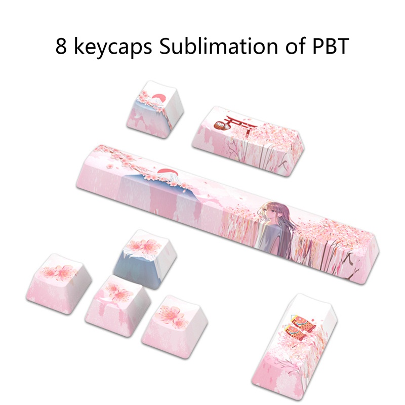 Bộ 8 Nút Cách Nhiệt PBT Dày Dặn 6 25U Cho Bàn Phím OEM Pr