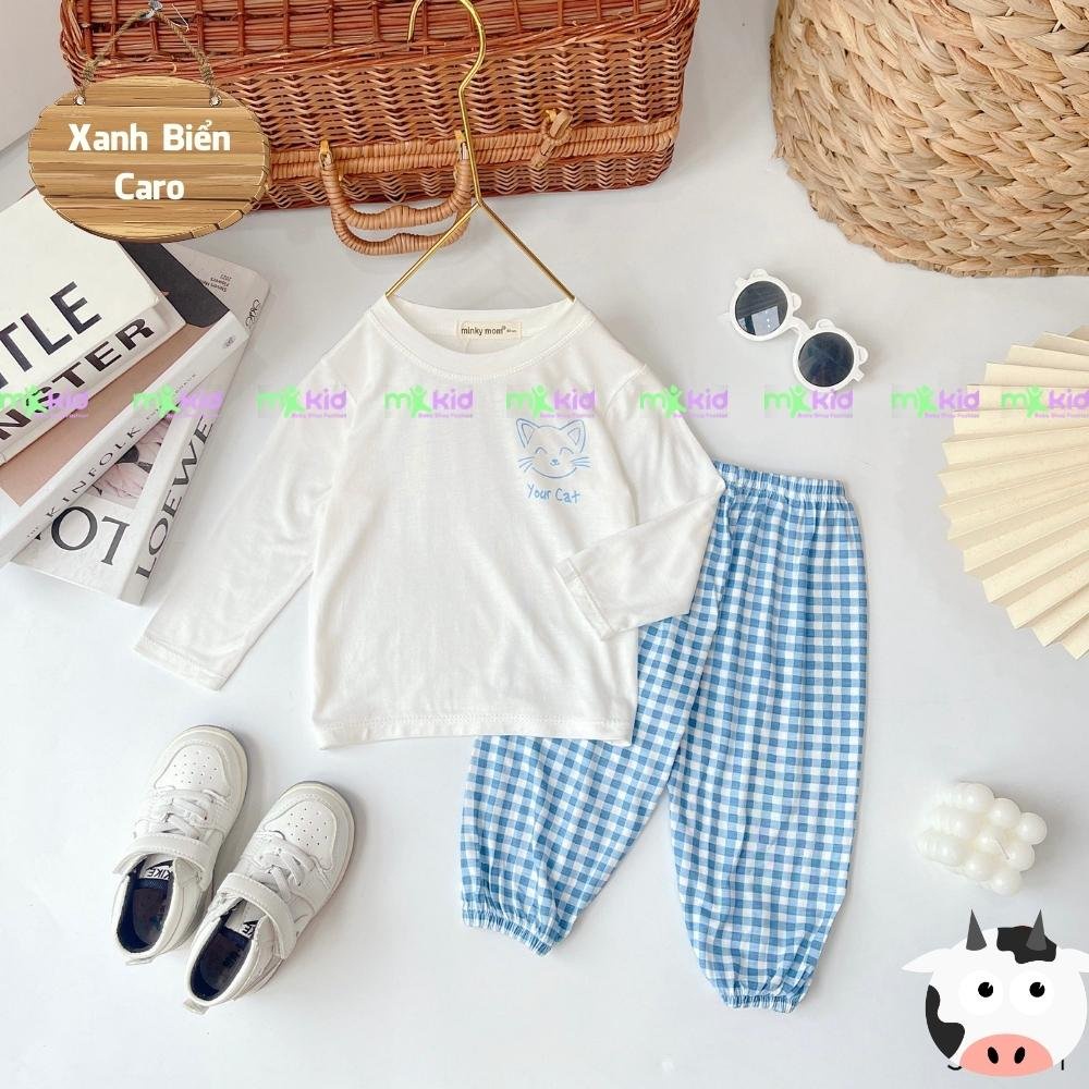 Bộ Thu Đông Cho Bé 14-26kg 💖 Bộ Minky Mom Dài Tay Cho Bé Trai Bé Gái 💖 Chất Thun Lạnh Siêu Co Giãn Thấm Hút Mồ Hôi Tốt .