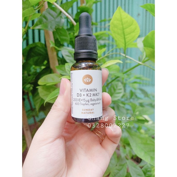 ViTamin D3 K2 Mk7 Sunday Natural 20ml Đức