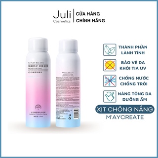Xịt chống nắng trắng da Maycreate 150ml lên tone dưỡng ẩm cho da