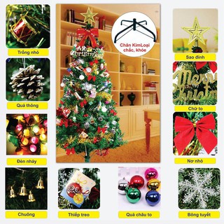 Giá sốc - siêu rẻ - cây thông noel full trang trí cao 1.6 m