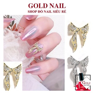 Charm nail ,  charm đá ,  2 màu Vàng - Bạc