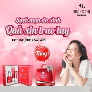 Bộ Giải Pháp Hỗ Trợ Mụn Từ Siêu Vitamin E Đỏ Red E Solution Hương Thị Platinum_95ml