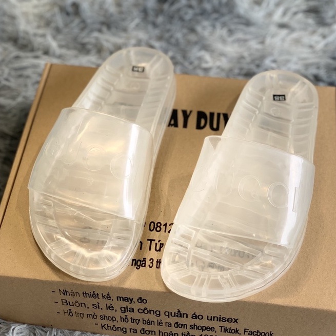 Dép Nam Trong Suốt Chất Liệu Cao Su Cao Cấp, Dép Thể Thao Nam