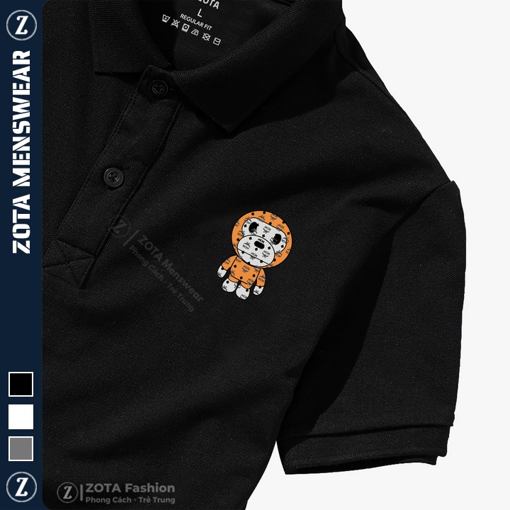 Áo polo nam đẹp tay ngắn cổ bẻ ZOTA chất vải cá sấu may kỹ in BAPE PL501