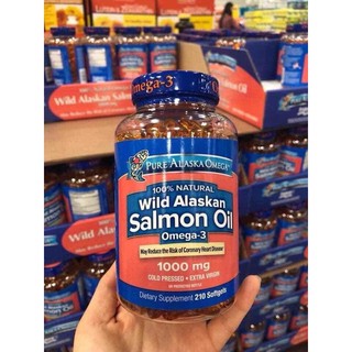 Viên dầu cá hồi Pure Alaska Omega 3 Wild Salmon Oil 1000mg 210 viên