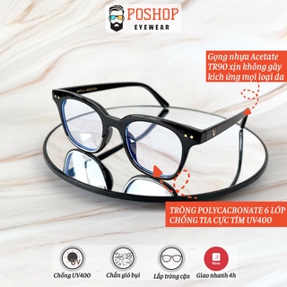 Mắt kính unisex nam nữ cao cấp POSHOP gọng kính cận chống tia uv màu sắc thời trang tinh tế dễ đeo SS
