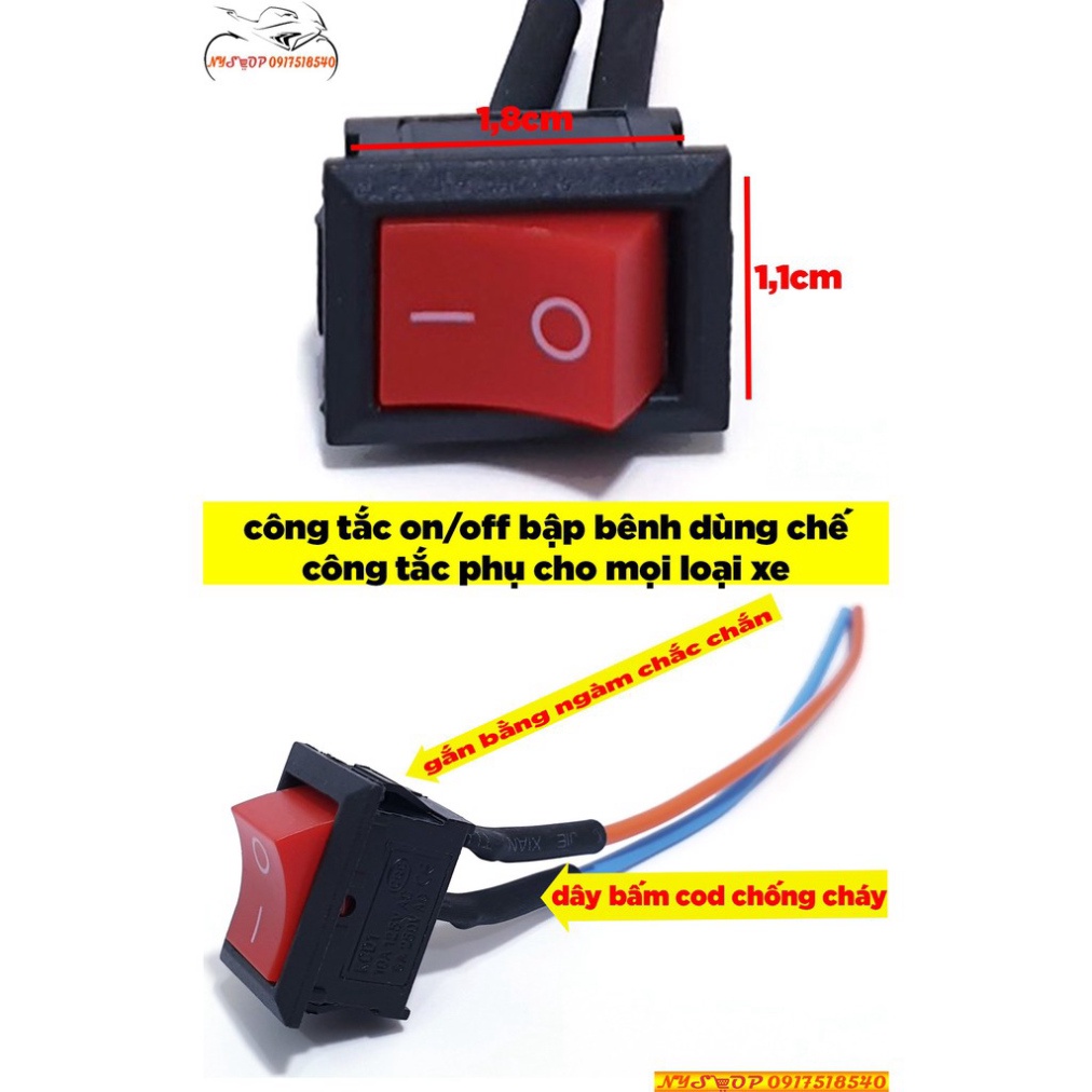 BỘ NÚT CÔNG TẮC PHỤ CHO XE MÁY Ảnh thật Sp