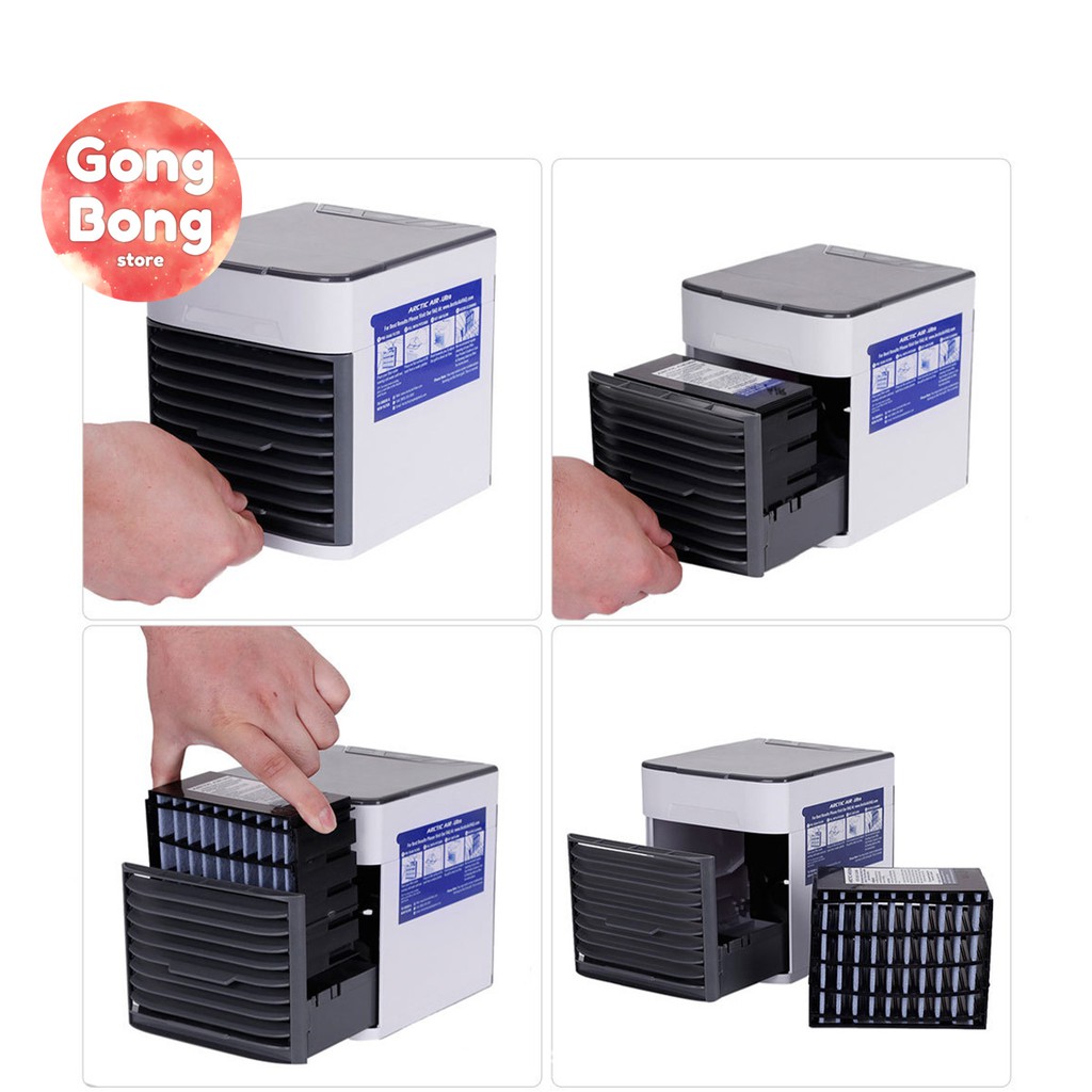 Điều hòa hơi nước mini, quạt điều hòa để bàn, máy lạnh mini siêu mát Gong Bong Store