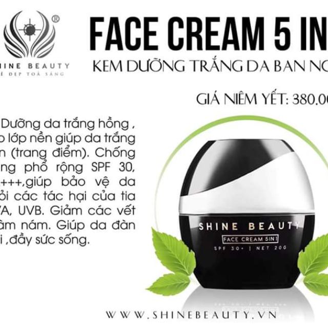 Kem ngày shine beauty 5in1