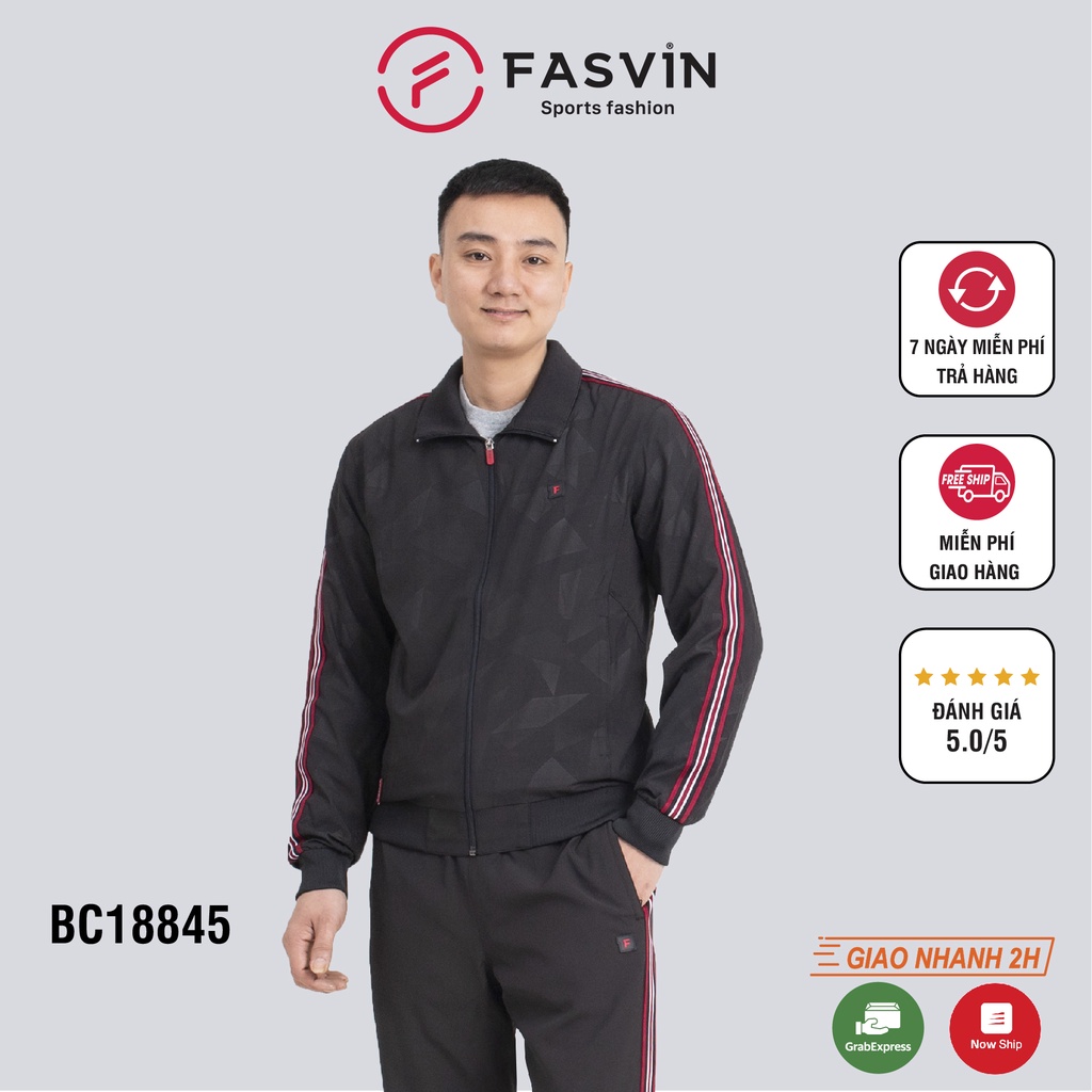 Bộ quần áo thể thao nam Fasvin BC18845.HN vải gió chun 02 lớp co giãn