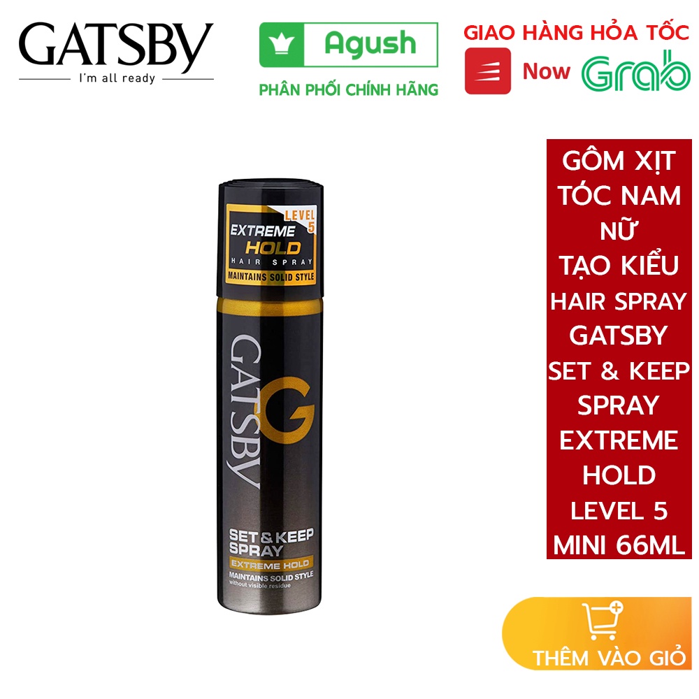 Gôm xịt giữ nếp vuo t tạo kiểu tóc nam Gatsby Set Keep Hair Spray Extreme thumbnail