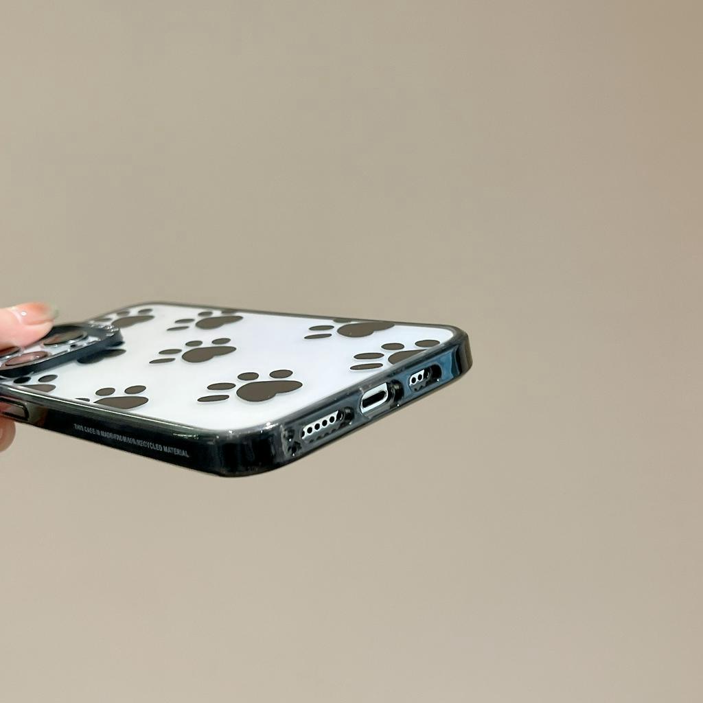 Ốp Điện Thoại Nhựa Acrylic Chống Sốc In Hình Dấu Chân Cún Cho iPhone 14Promax 14Pro 14 13Promax 13Pro 13 12 11