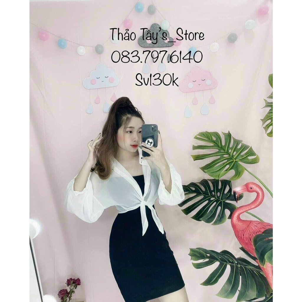 Đầm body hai dây kèm khoác xịn sò