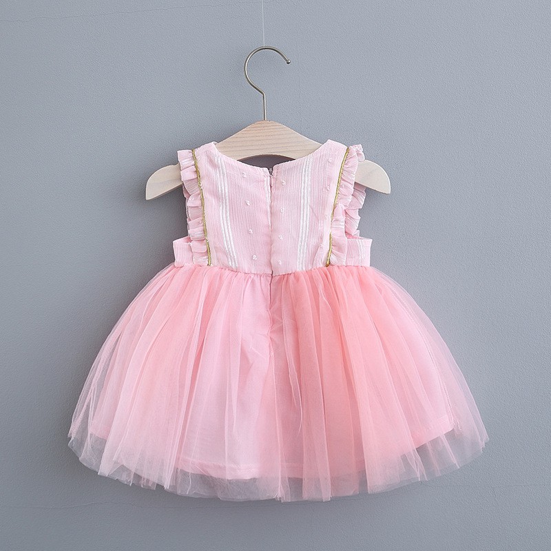 Summer new Star Pendant stitched yarn skirt sleeveless summer children's skirt