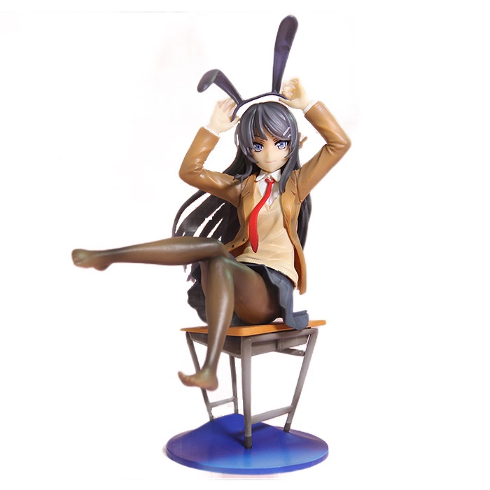 Mô Hình Nhân Vật Senpai Sakurajima Mai Ngồi Ghế Anime Gợi Cảm 20cm