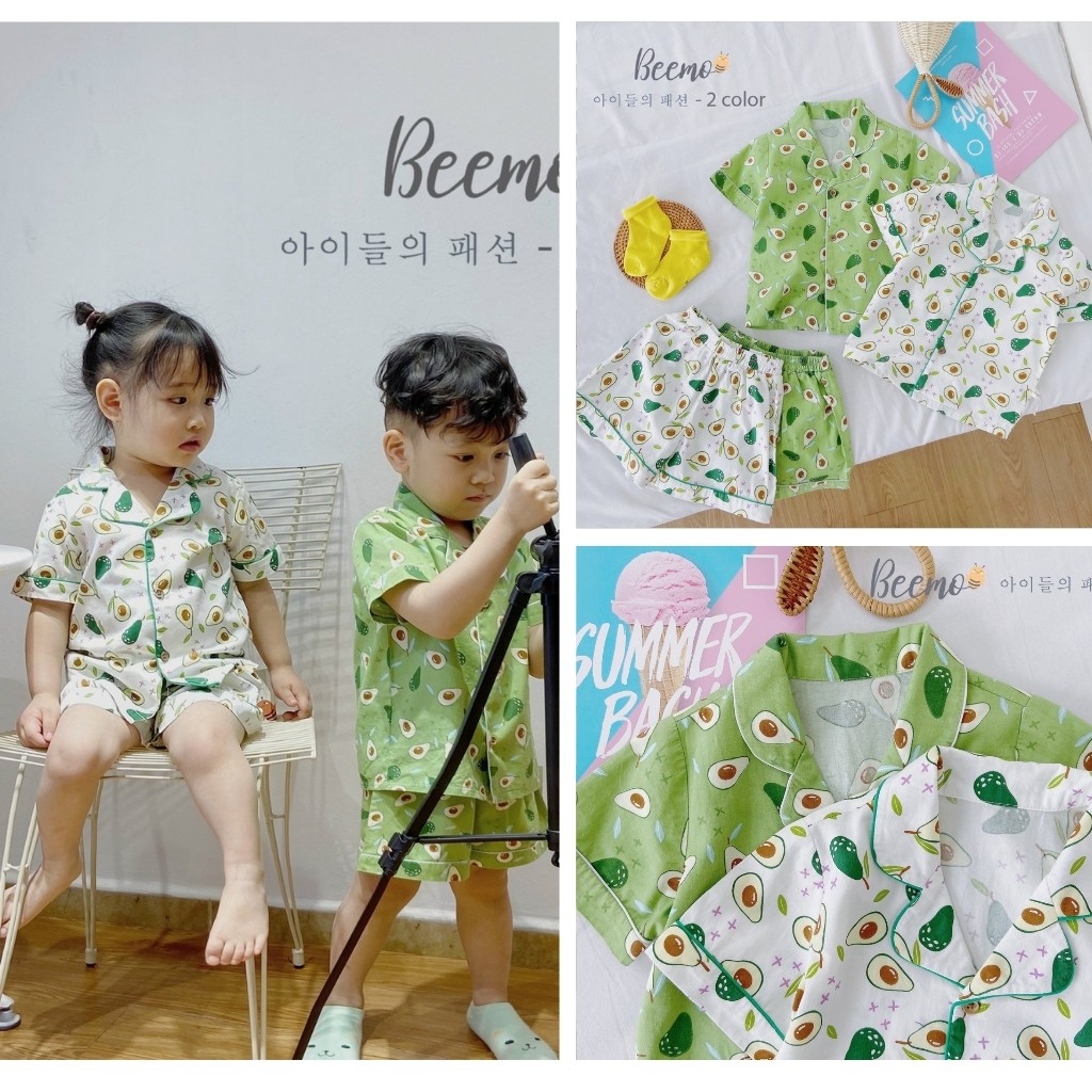 Bộ pijama hình quả bơ BEEMO TBKS05 siêu xinh cho trai bé gái 1-6 tuổi