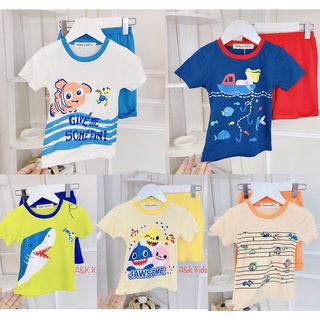 Đồ bộ bé trai gái MINKY MOM size đại cộc tay thun lạnh, bộ quần áo cho bé trẻ em mặc ở nhà 1 2 3 4 5 6 7 8 tuổi BC045