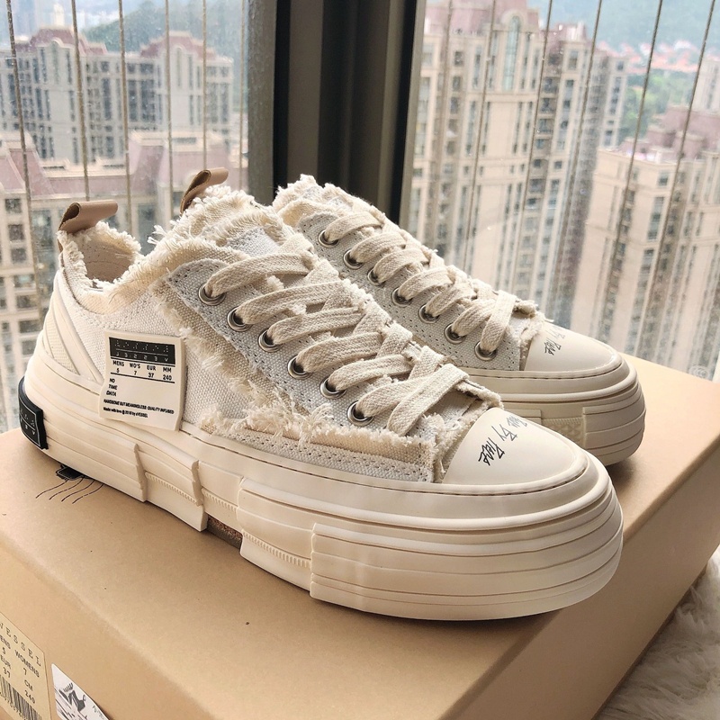 Giày Sneaker xVESSEL Đế Trắng Style Rách Cao 3,5-4cm 1.1 Đế Gỗ | BigBuy360 - bigbuy360.vn