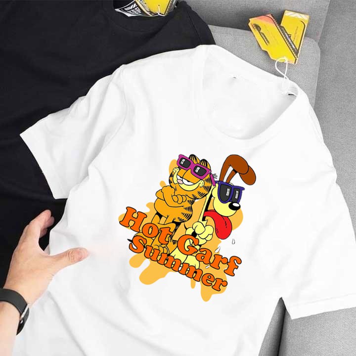 ÁO THUN FORM RỘNG MÈO GARFIELD IN HÌNH CỰC ĐẸP GIÁ RẺ CỰC SHOCK CÓ SIZE TRẺ EM - 140