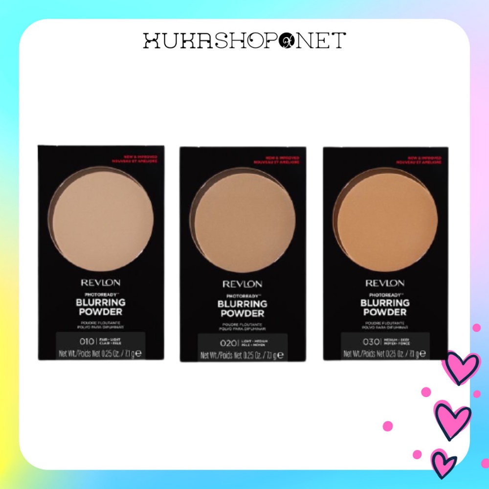 Phấn phủ kiềm dầu dạng nén Revlon Photoready Blurring Powder trang điểm da mặt lâu trôi chống thấm nước