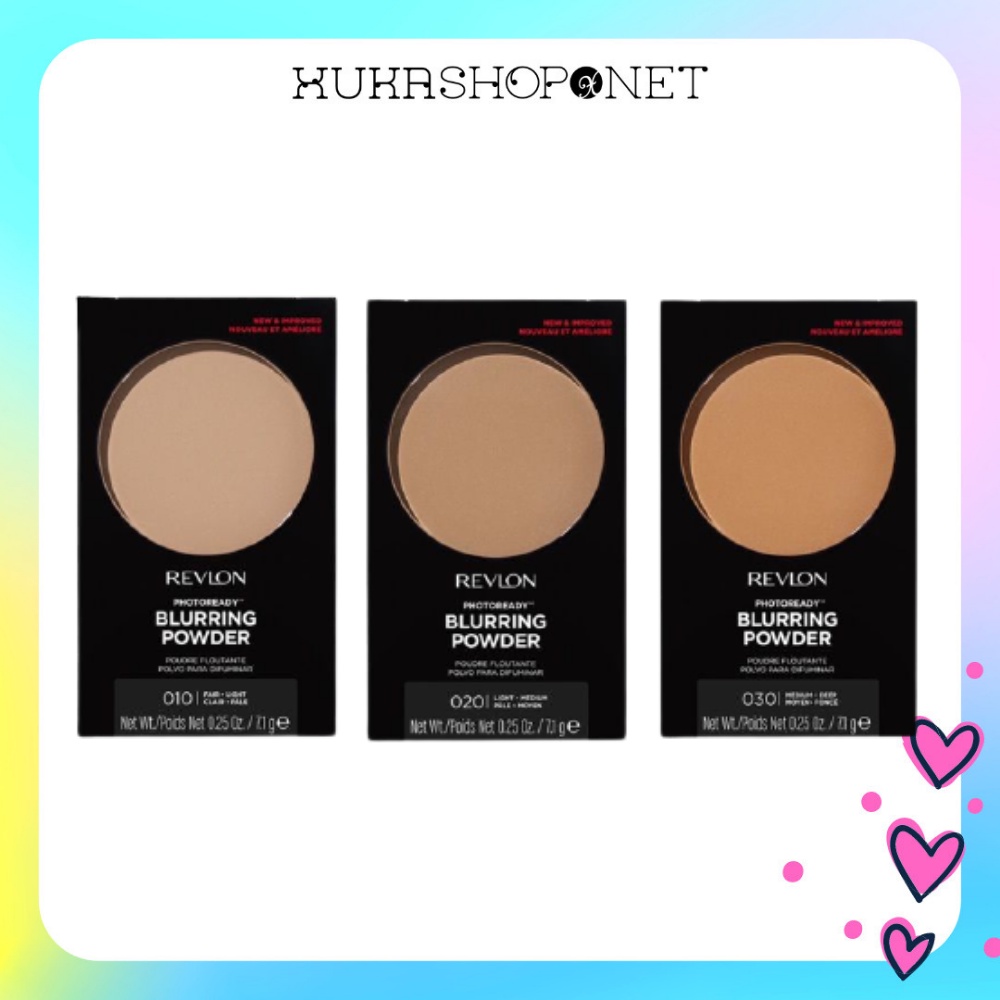 Phấn phủ kiềm dầu dạng nén Revlon Photoready Blurring Powder trang điểm da mặt lâu trôi chống thấm nước (7,1g)