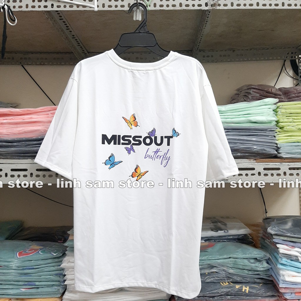 Áo thun tay lỡ nữ SAM CLO freesize phông form rộng dáng Unisex - mặc cặp, nhóm, lớp in hình BƯỚM MISSOUT BUTTERFLY | BigBuy360 - bigbuy360.vn