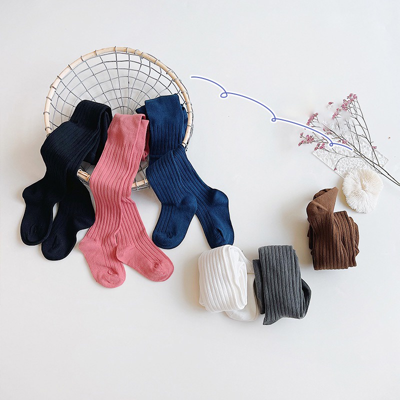 Quần Tất Trơn Màu Sắc Siêu Co Giãn Dành Cho Bé Gái